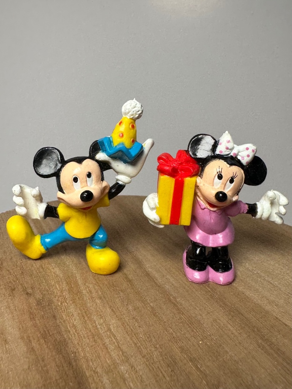 Vintage Disney Mickey Minnie Birthday Candle Holders Cake Toppers